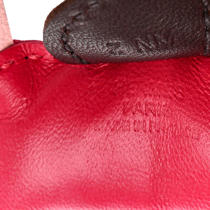 Hermes Milo Lambskin Grigri Rodeo Horse Bag Charm PM Rose Sakura Framboise Rouge Sellier 4 of 5