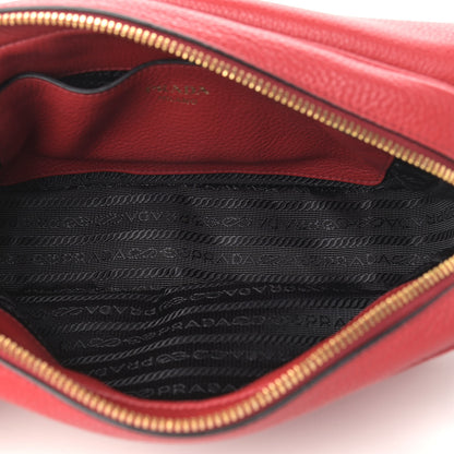 Prada Vitello Phenix Flap Crossbody Rosso 7 of 10