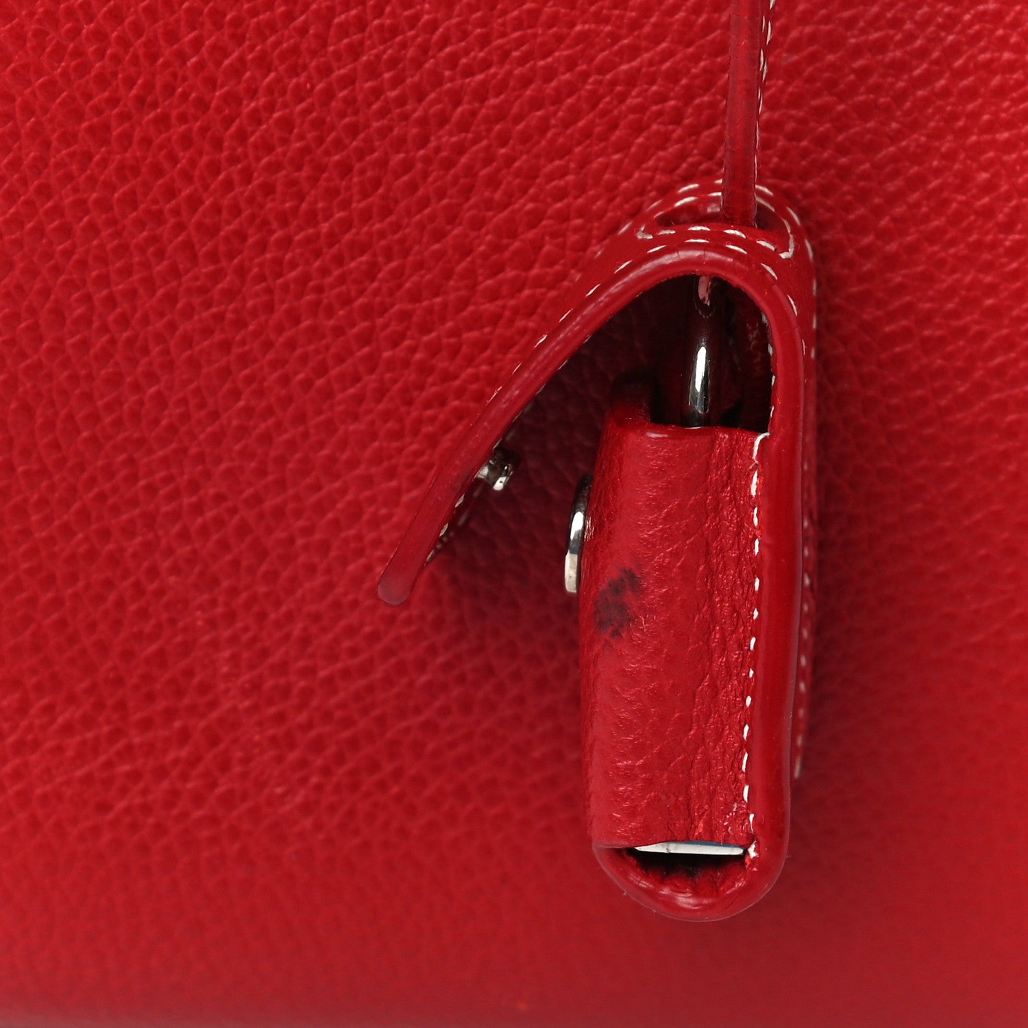 Saint Laurent Grained Calfskin Nano Sac De Jour Lipstick Red 13 of 15