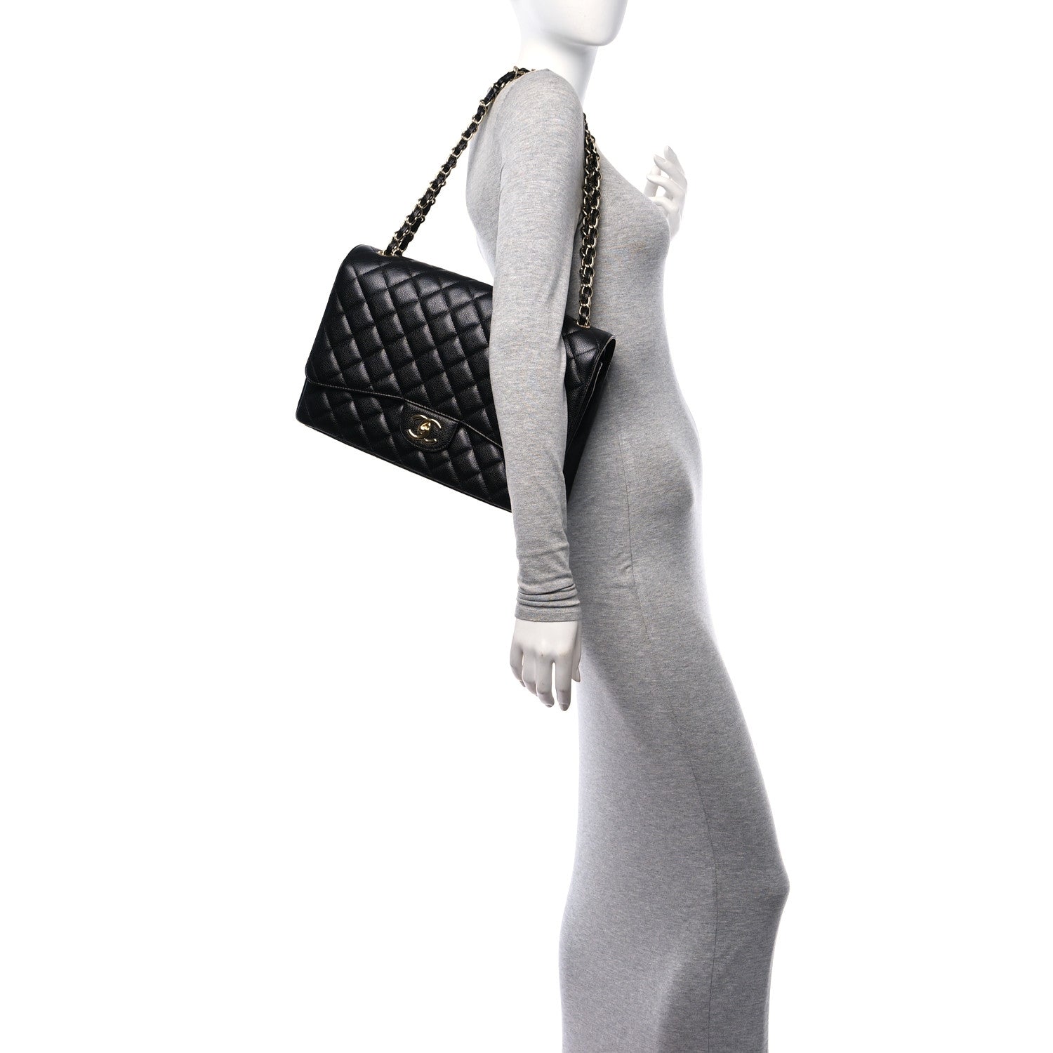 Chanel Caviar Quilted Maxi Double Flap Black 2 of 10