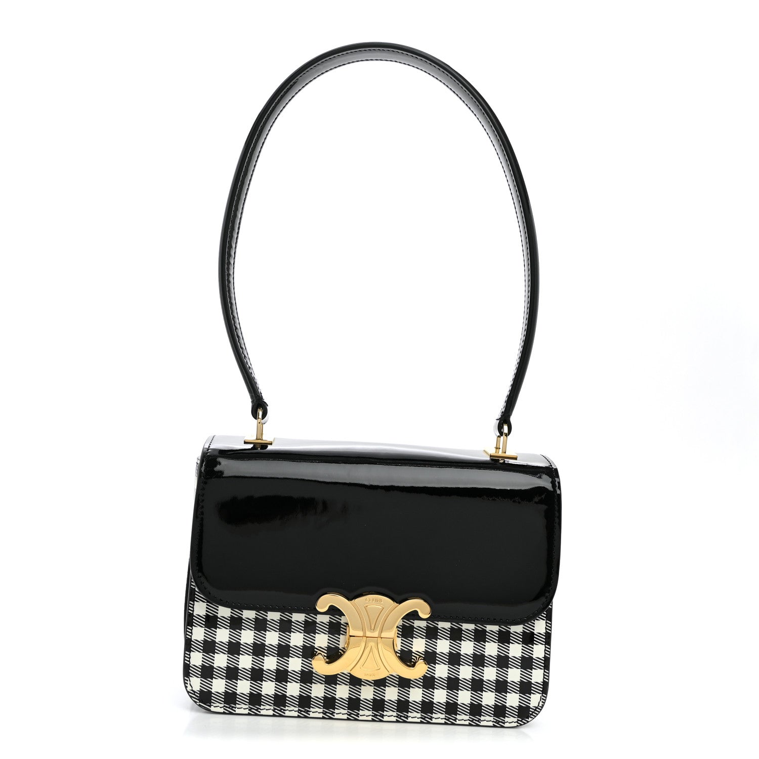 Celine Patent Teen Vichy Garance Black White 1 of 8