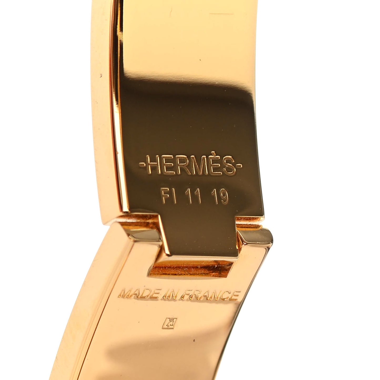 Enamel Narrow Clic Clac H Bracelet PM White
