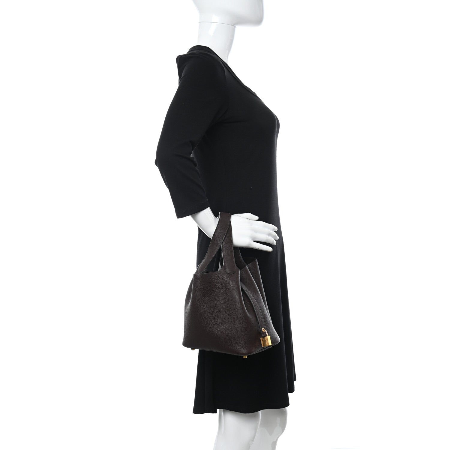 Hermes Taurillon Clemence Picotin Lock 18 PM Rouge Sellier 2 of 9