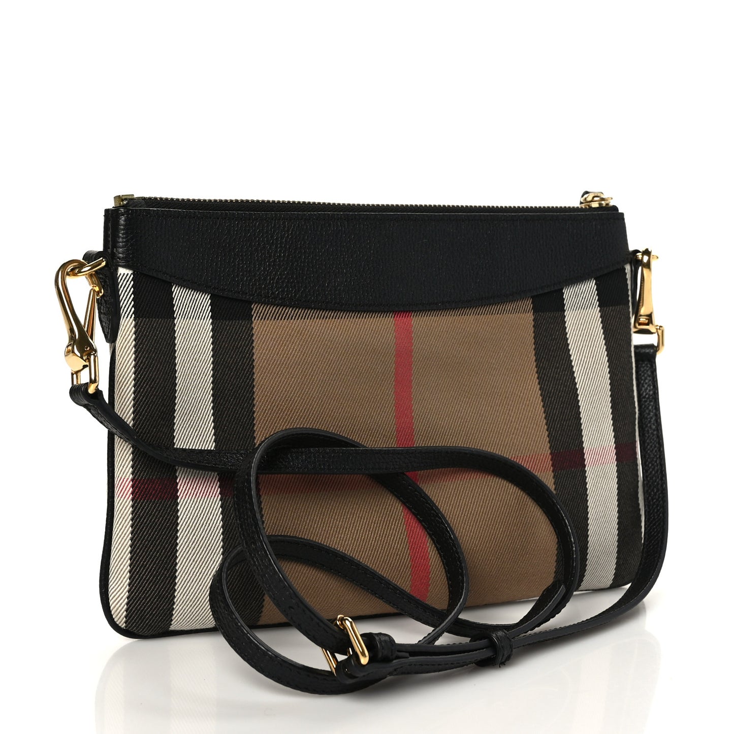 House Check Derby Peyton Crossbody Clutch Bag Black