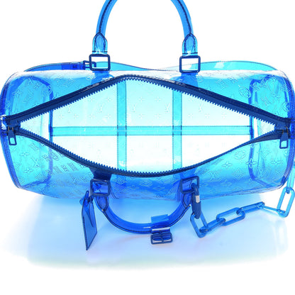 Louis Vuitton PVC Monogram Keepall Bandouliere 50 Blue 6 of 11