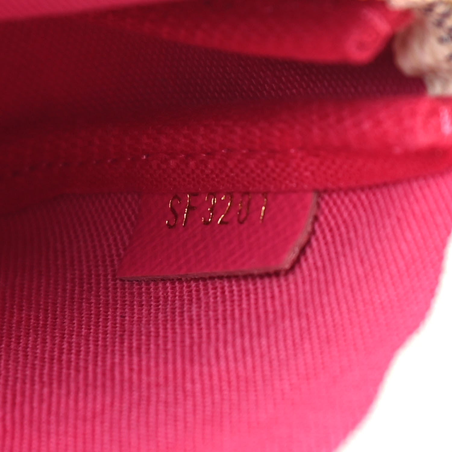 Louis Vuitton Damier Azur 2021 Christmas Animation Hollywood Mini Pochette Accessories Fuchsia 7 of 10