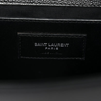 Saint Laurent Grain De Poudre Medium Classic Monogram Kate Satchel Black 6 of 15