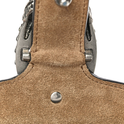 Gucci GG Supreme Monogram Suede Crystal Small Dionysus Shoulder Bag Beige Ebony Taupe 14 of 15