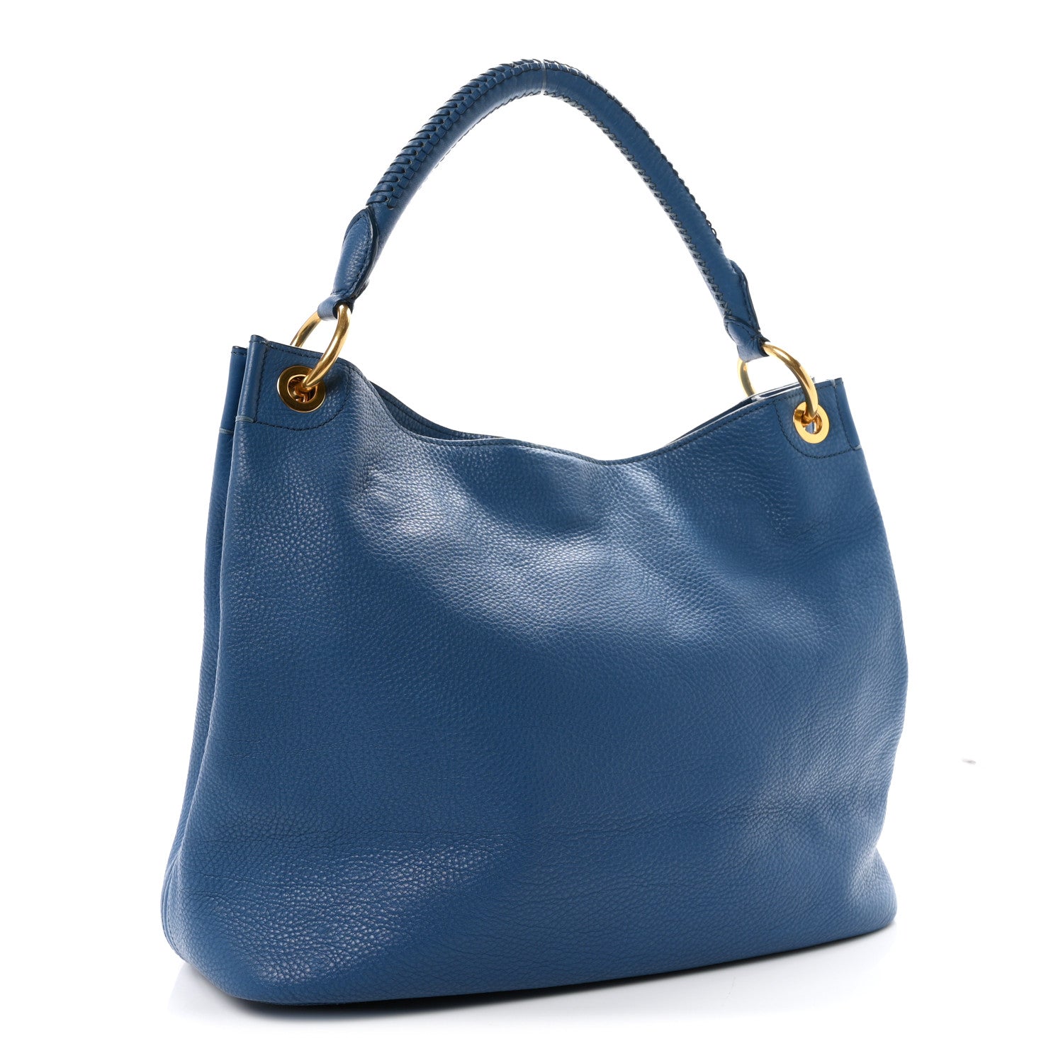 Prada Vitello Daino Hobo Cobalt 3 of 12
