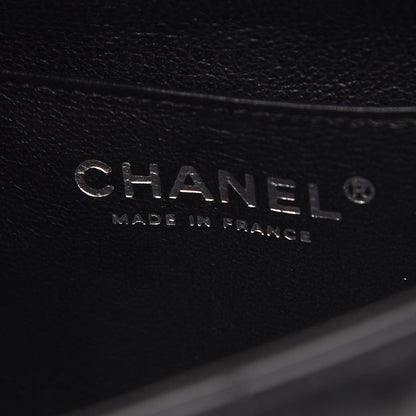 Chanel Crumpled Calfskin Quilted Mini Rectangular Flap So Black 6 of 8