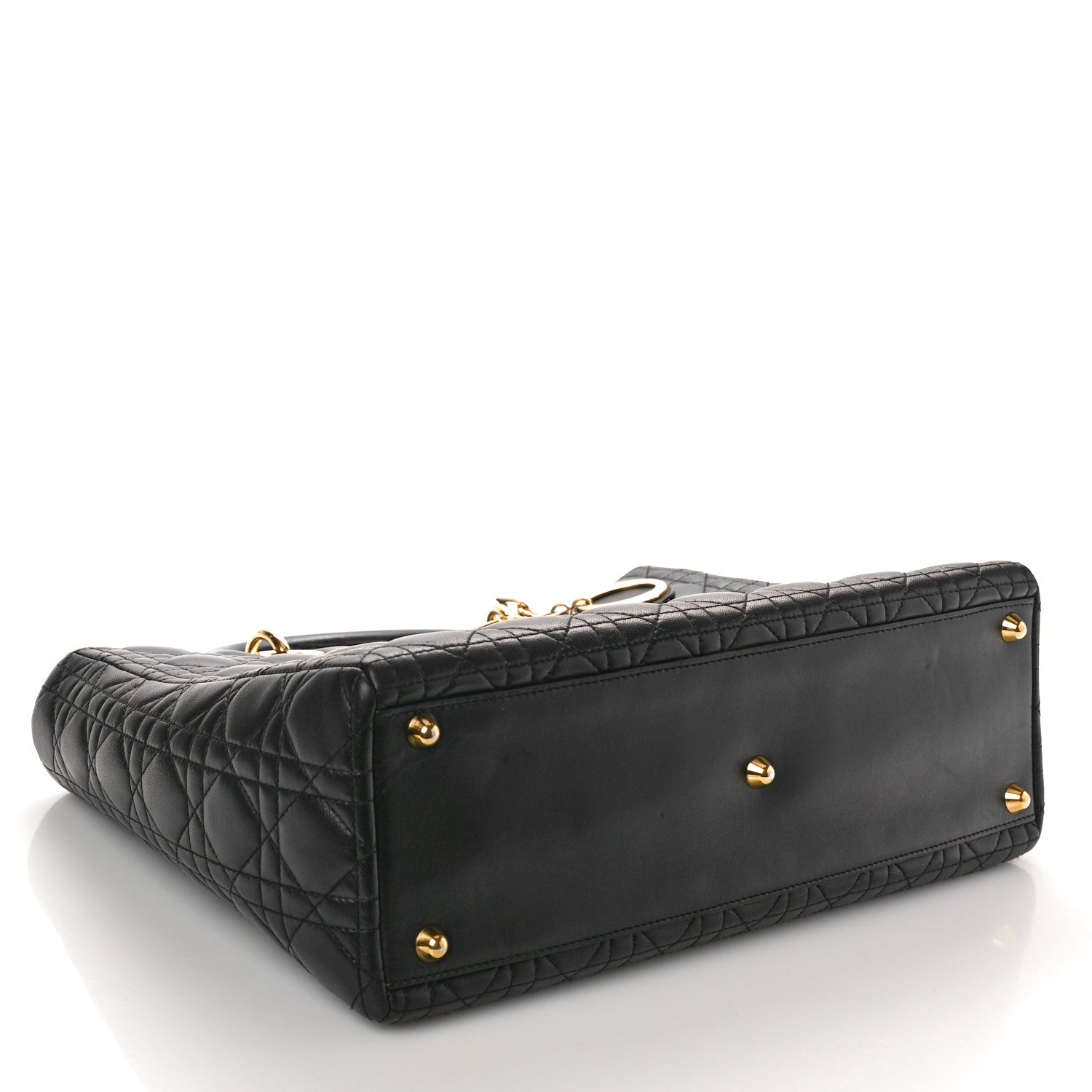 Christian Dior Lambskin Cannage Large Lady Dior Black 4 of 12