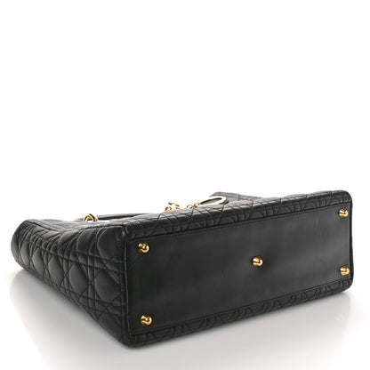Christian Dior Lambskin Cannage Large Lady Dior Black 4 of 12