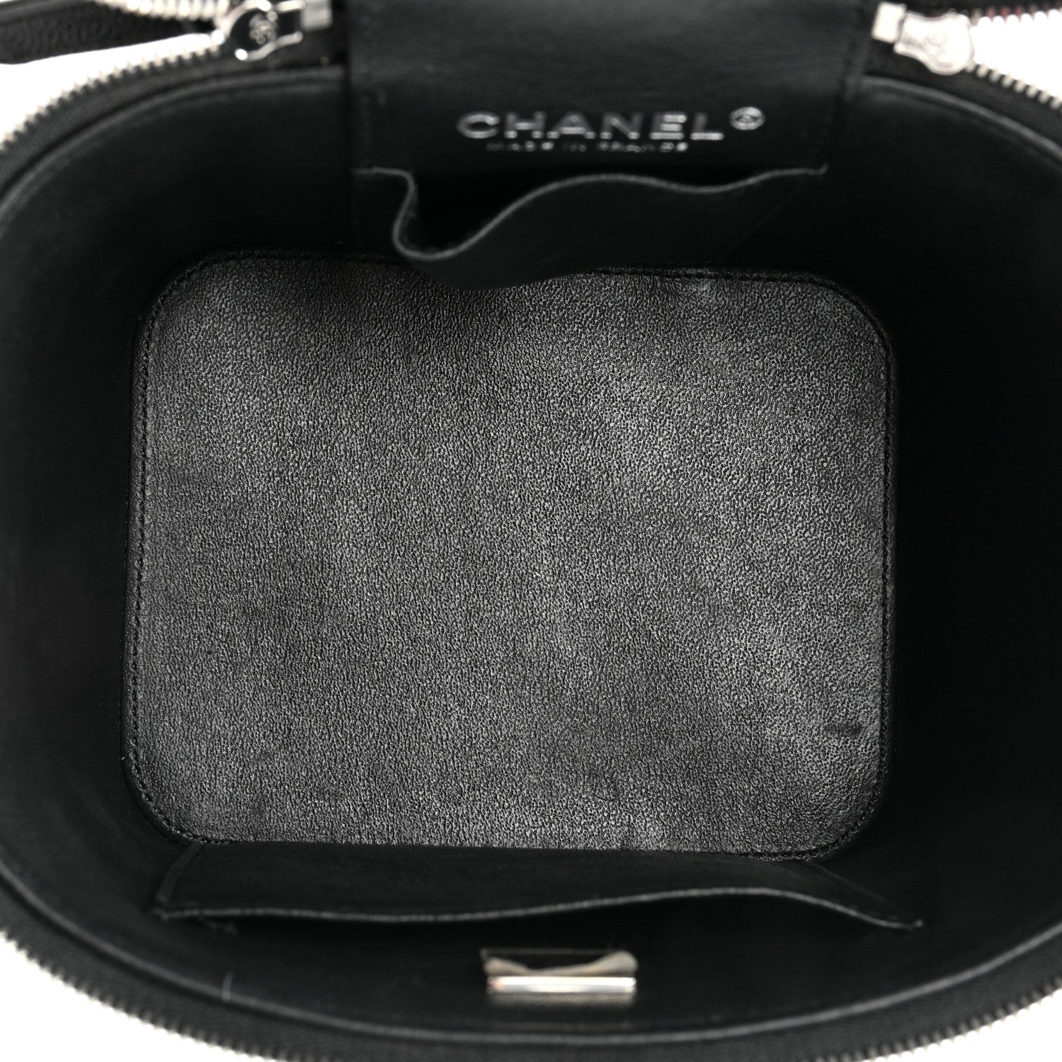 Chanel Caviar Quilted Small Top Handle Vanity Case With Chain Black 5 of 11