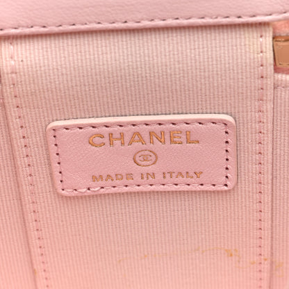 Chanel Lambskin Quilted Mini Top Handle Vanity Case With Chain Light Pink 6 of 11