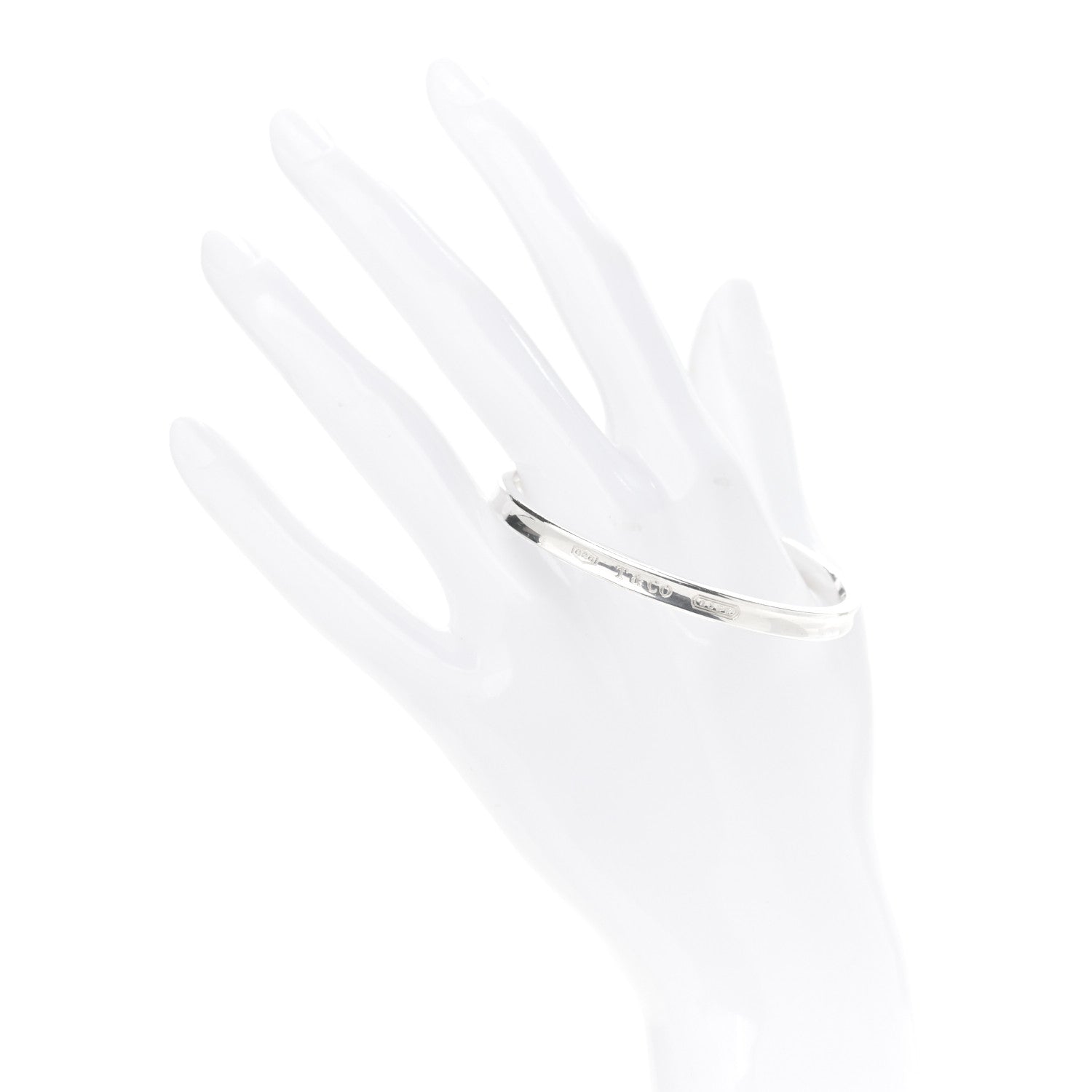Tiffany Sterling Silver Narrow 1837 Cuff Bracelet 2 of 4