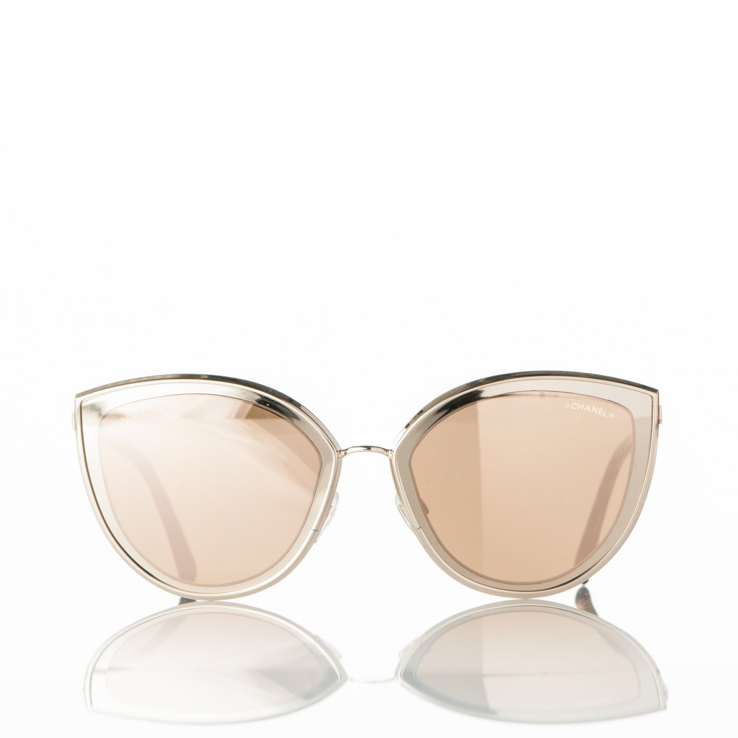 Metal Cat Eye Sunglasses 4222 Gold