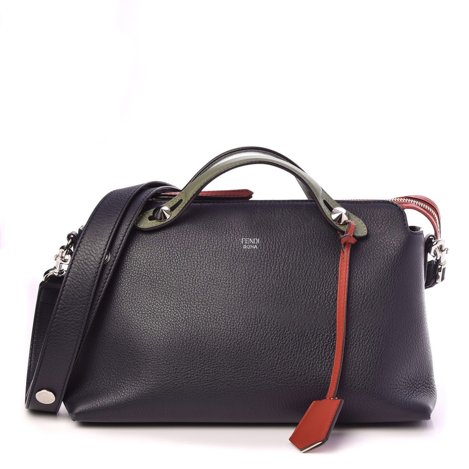Fendi Vitello Dolce 4 Color Medium By The Way Boston Bag Blue Notte Multicolor 1 of 11