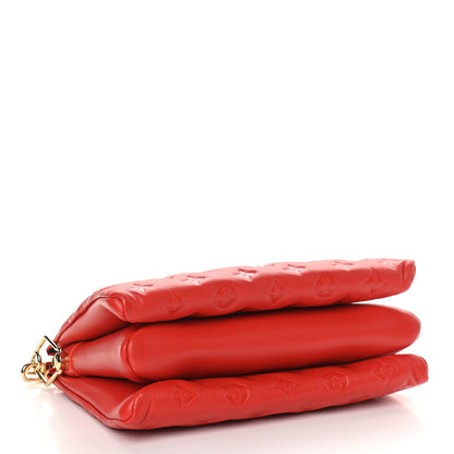 Louis Vuitton Lambskin Embossed Monogram Coussin PM Red 3 of 7