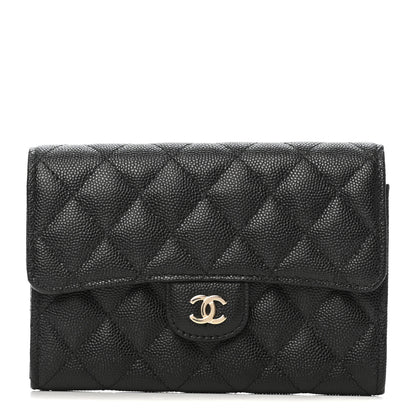 Chanel Caviar Quilted Medium Flap Wallet Black 1 of 9