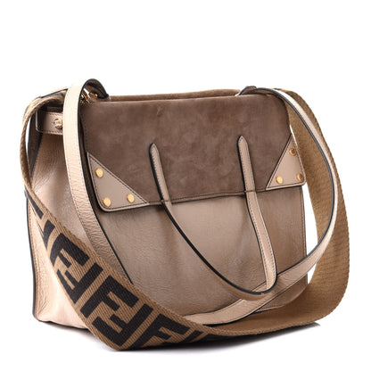 Fendi Agnello Old Shine Vitello Go Rain Large Flip Tote Amido Cocco 4 of 11