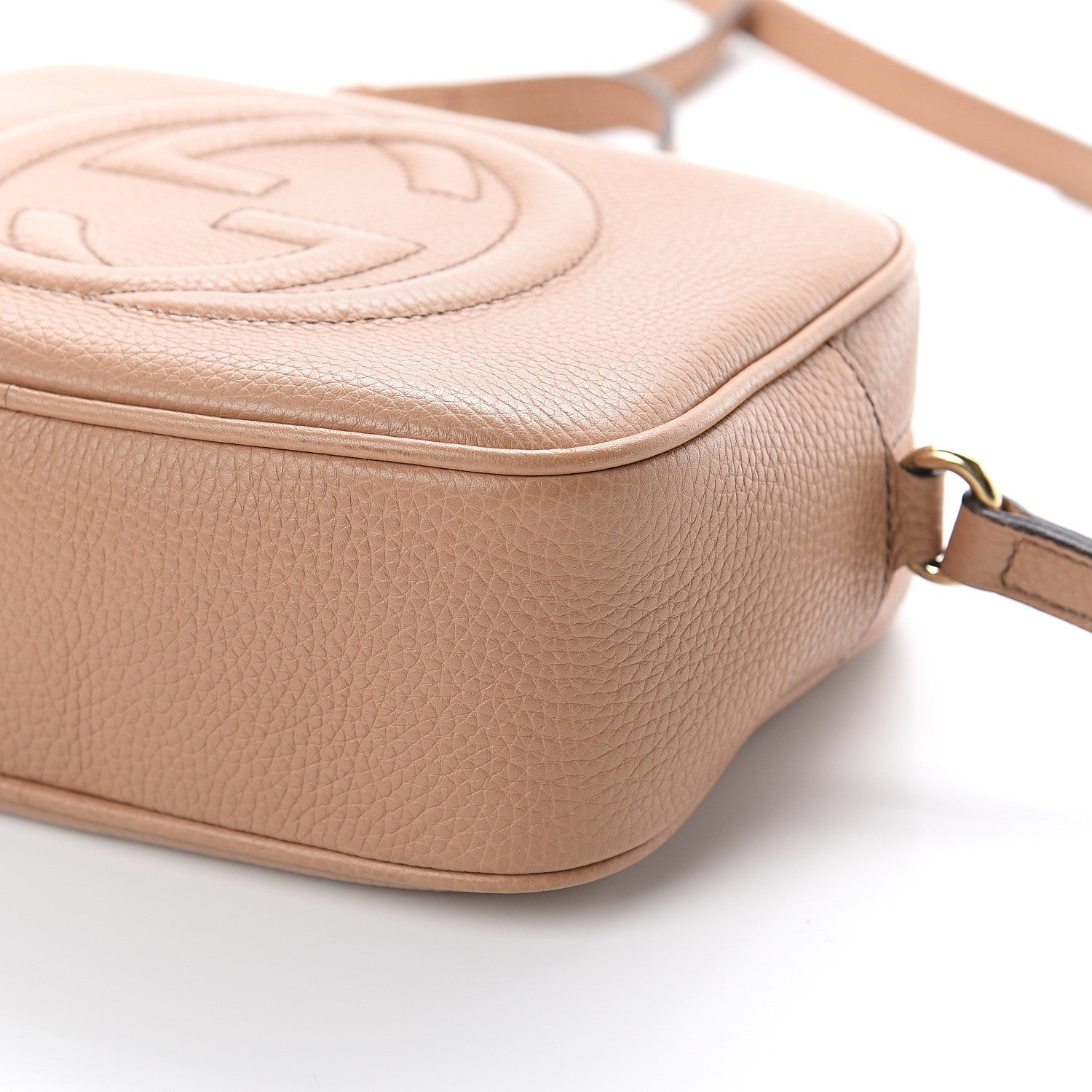 Gucci Pebbled Calfskin Small Soho Disco Bag Rose Beige 7 of 7