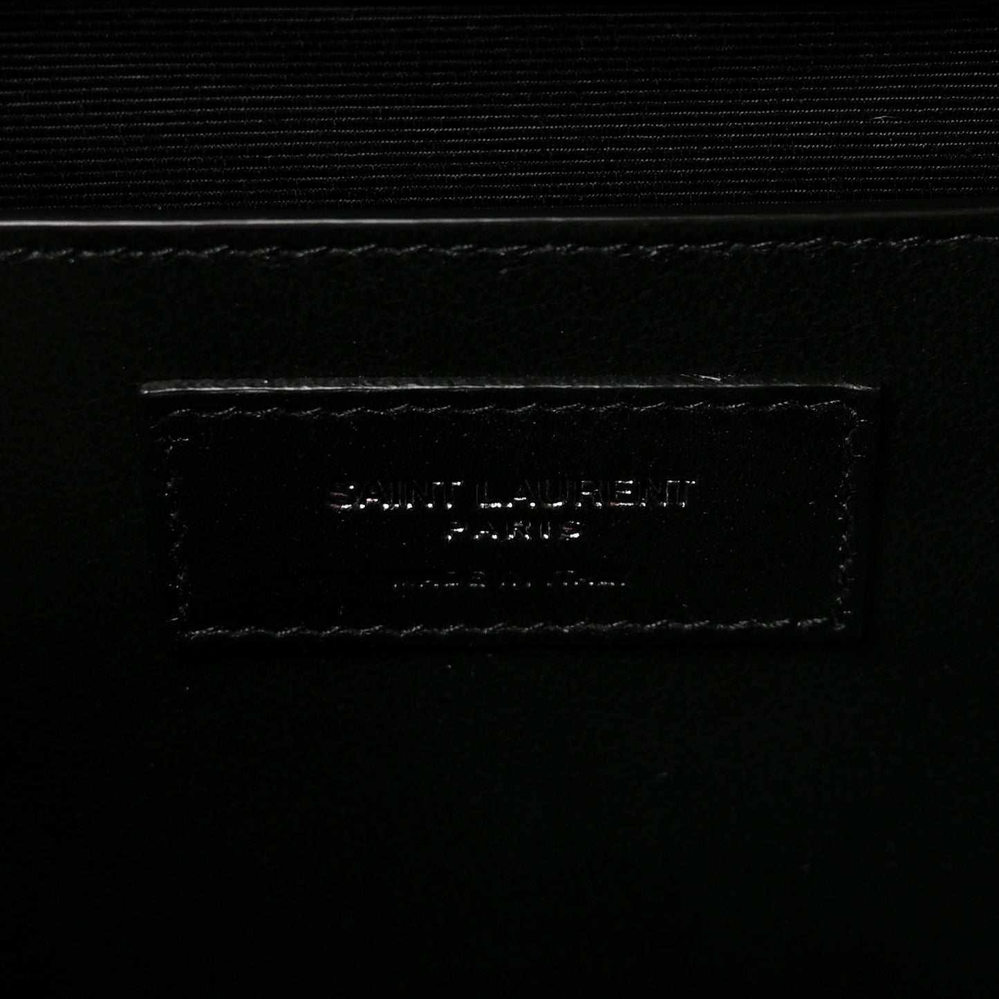 Grain De Poudre Textured Mixed Matelasse Triquilt Medium Monogram Monochrome Satchel Black