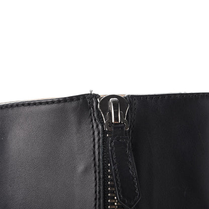Valentino Garavani Calfskin Bow Lace Up Back Knee High Tall Boots 38.5 Black 13 of 24