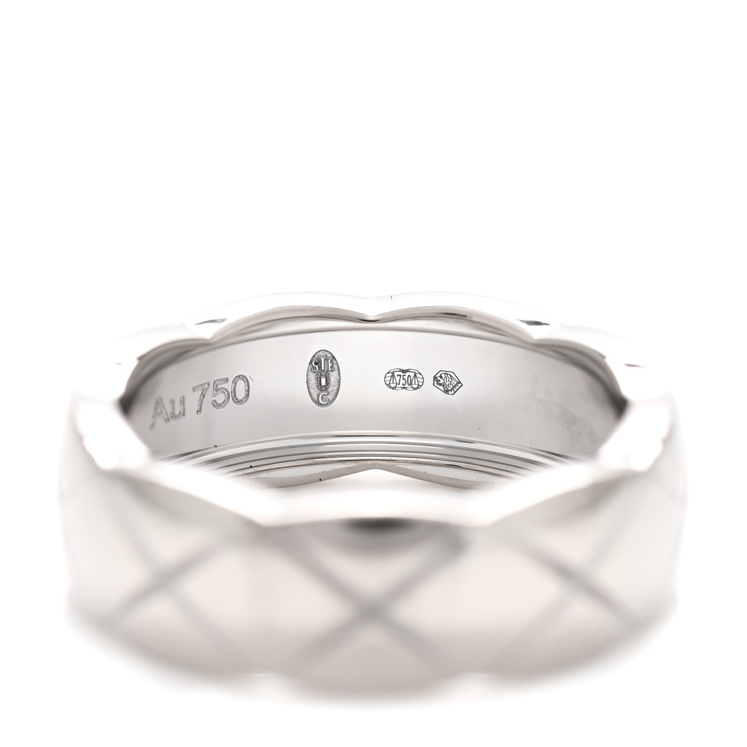Chanel 18K White Gold Small Coco Crush Ring 51 5.75 6 of 7