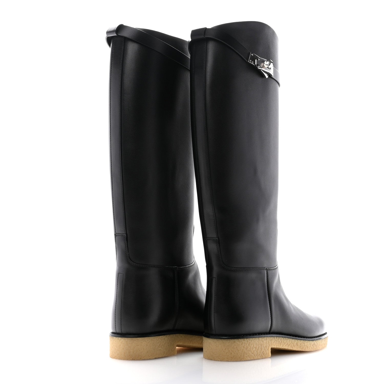 Hermes Box Kelly Jumping Boots 40 Black 4 of 9