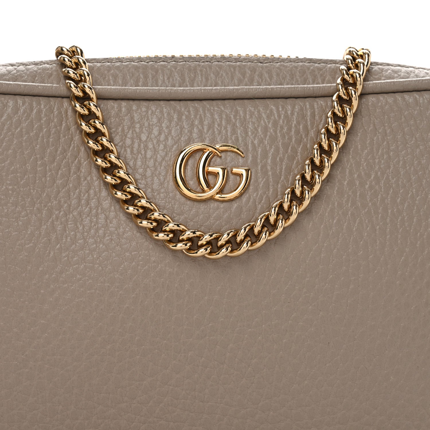 Gucci Dollar Calfskin Super Mini GG Marmont Chain Shoulder Bag Beige 8 of 11