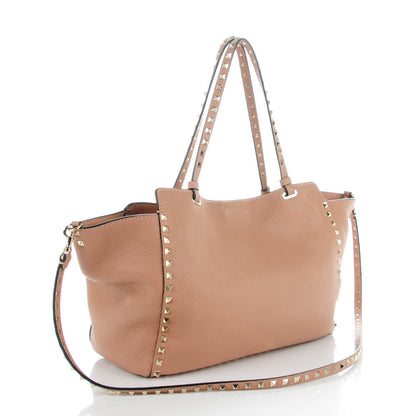 Valentino Garavani Pebbled Calfskin Medium Rockstud Tote Skin Sorbet 3 of 7