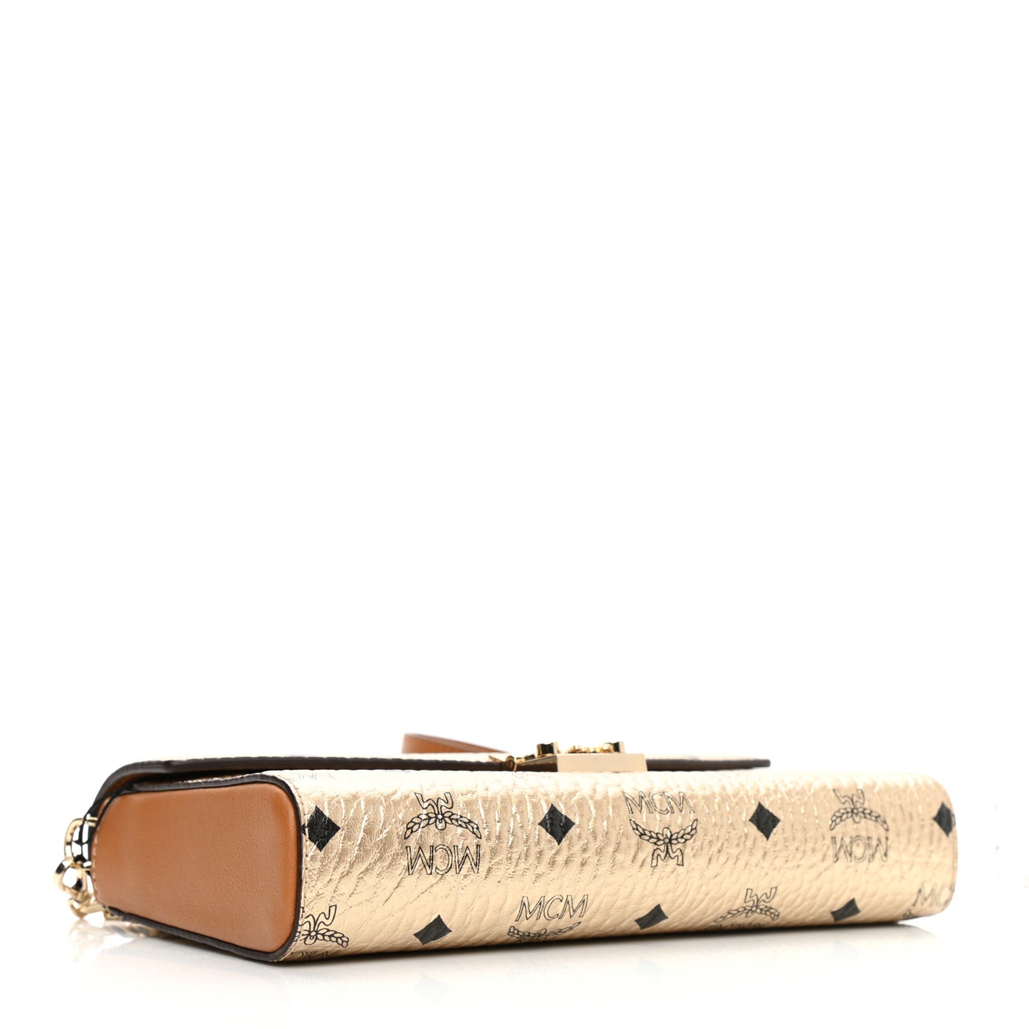 Metallic Visetos Medium Millie Crossbody Bag Berlin Gold