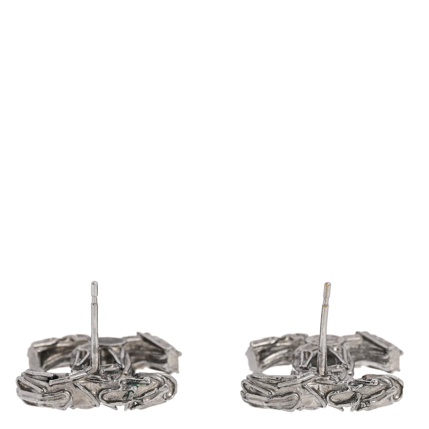 Chanel Crystal CC Earrings Silver 3 of 4