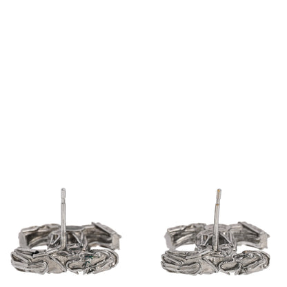 Chanel Crystal CC Earrings Silver 3 of 4