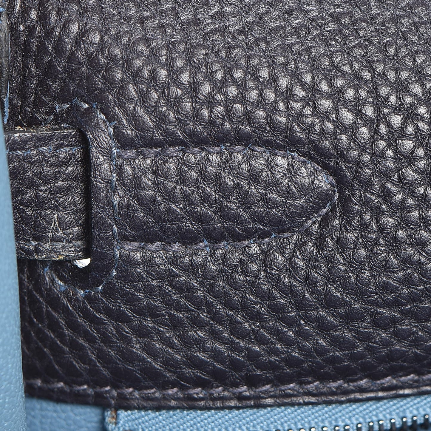 Togo Bi-Color Kelly Retourne 28 Indigo Blue Jean