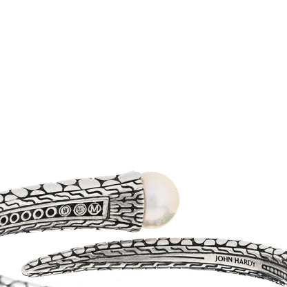 John Hardy Sterling Silver Diamond Pearl Dot Kick Cuff Bracelet 3 of 3