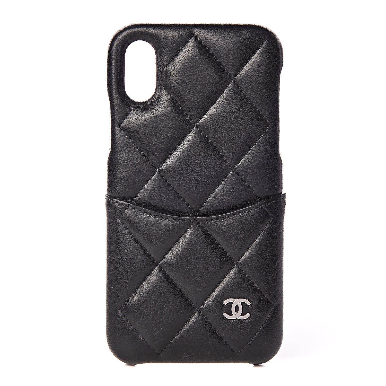 Chanel Lambskin Quilted iPhone X Case Black 1 of 7
