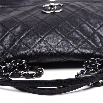 Chanel Grained Calfskin Large Natural Beauty Flap Black 12 of 13
