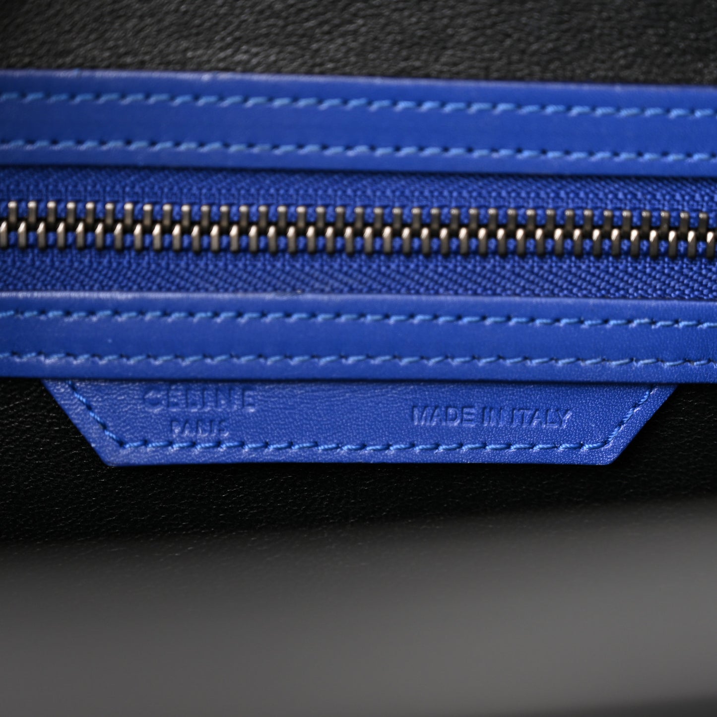 Canvas Smooth Calfskin Mini Tri-Color Luggage Indigo