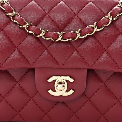 Chanel Lambskin Quilted Small Double Flap Burgundy 8 of 11
