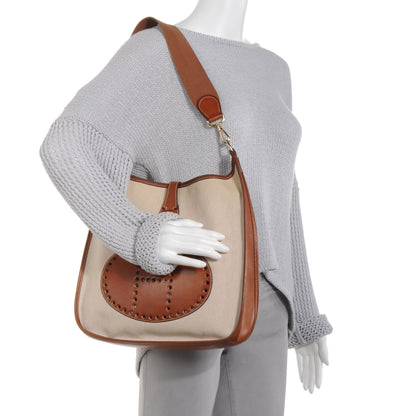 Hermes Toile Natural Barenia Evelyne PM Fauve 2 of 7