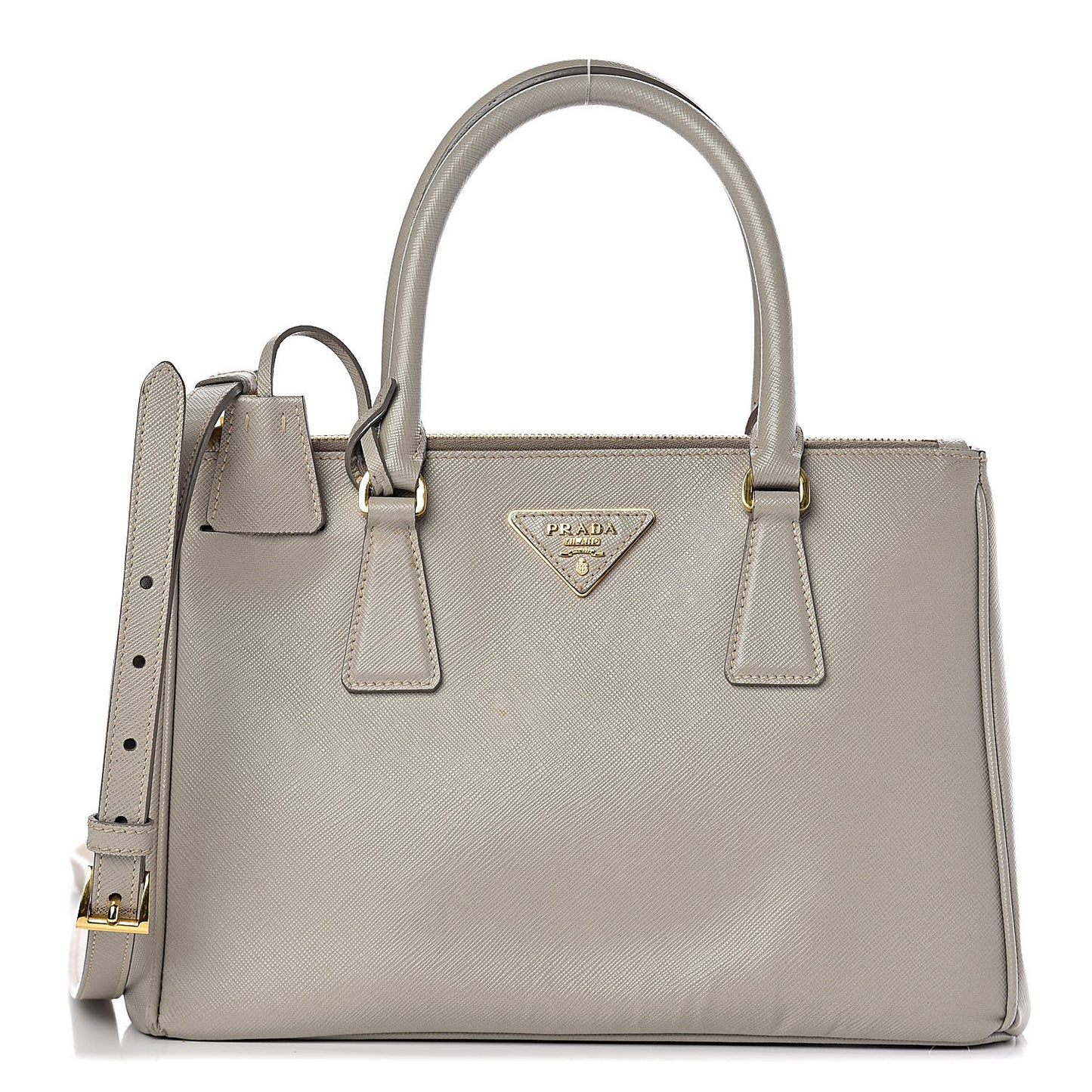 Saffiano Small Galleria Double Zip Tote Pomice