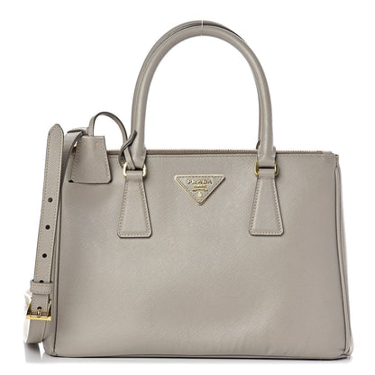 Prada Saffiano Small Galleria Double Zip Tote Pomice 1 of 16