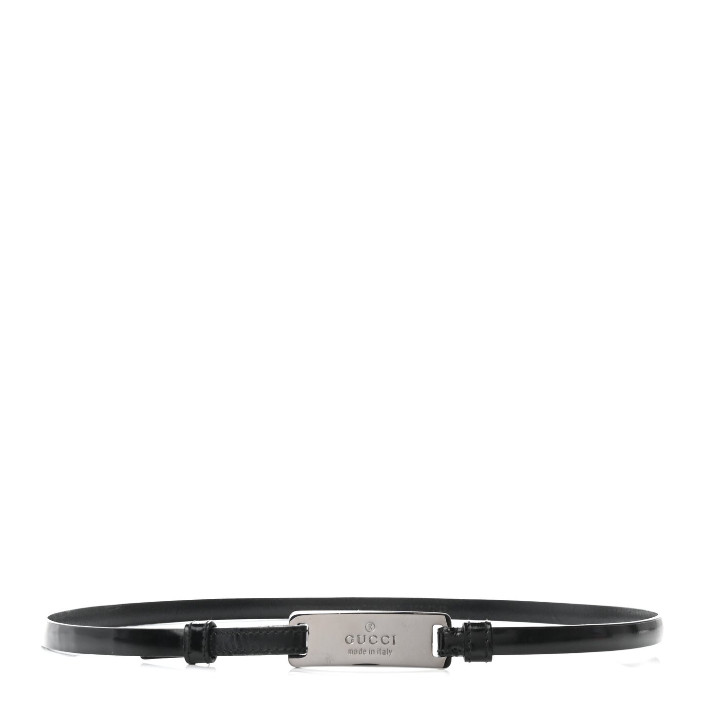 Calfskin Logo Plate Belt 70 28 Black