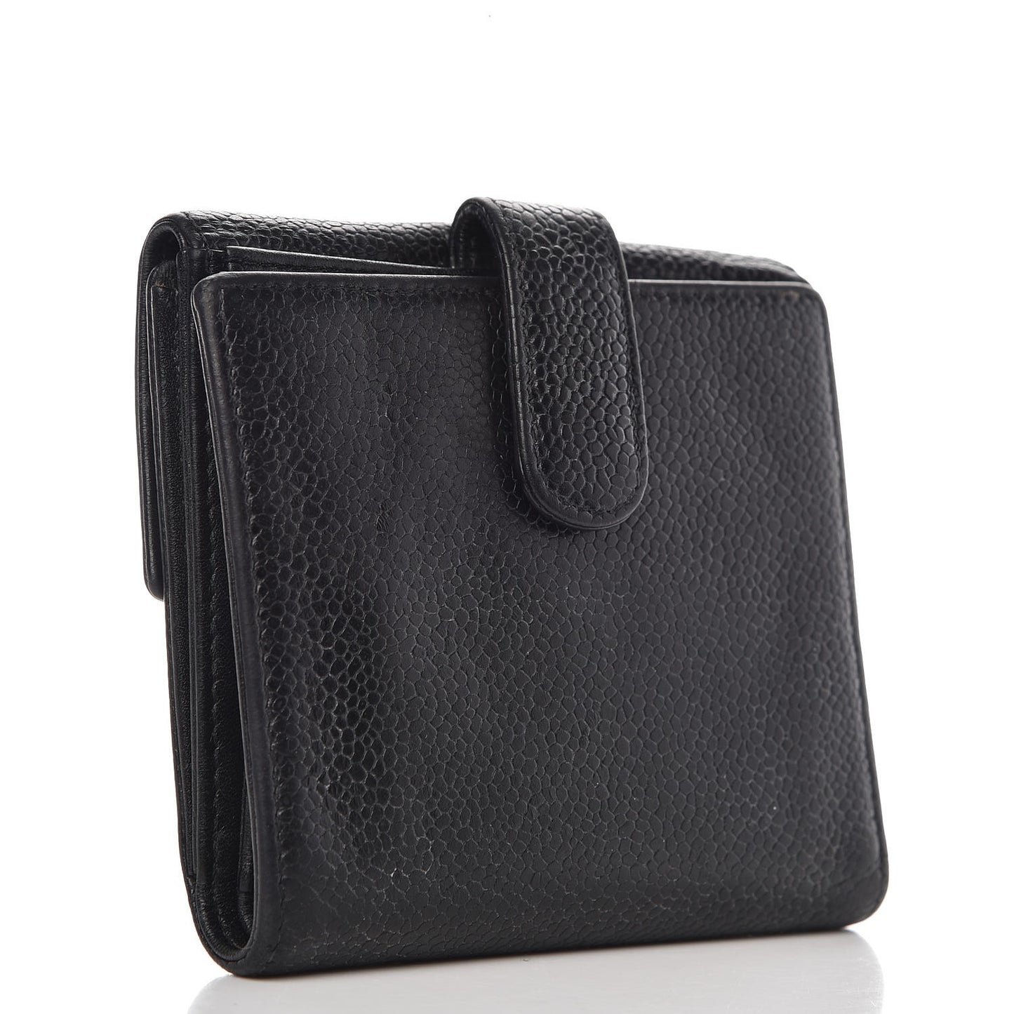 Caviar Timeless CC Compact French Wallet Black