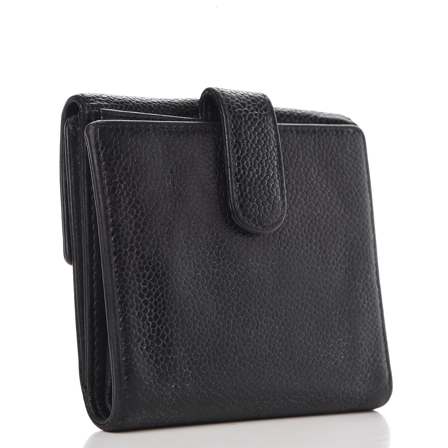 Chanel Caviar Timeless CC Compact French Wallet Black 3 of 15