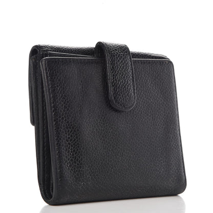 Chanel Caviar Timeless CC Compact French Wallet Black 3 of 15