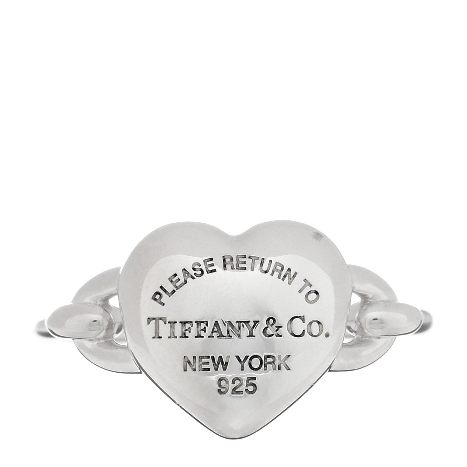 Tiffany Sterling Silver Return to Tiffany Full Heart Ring 53 6.25 1 of 4