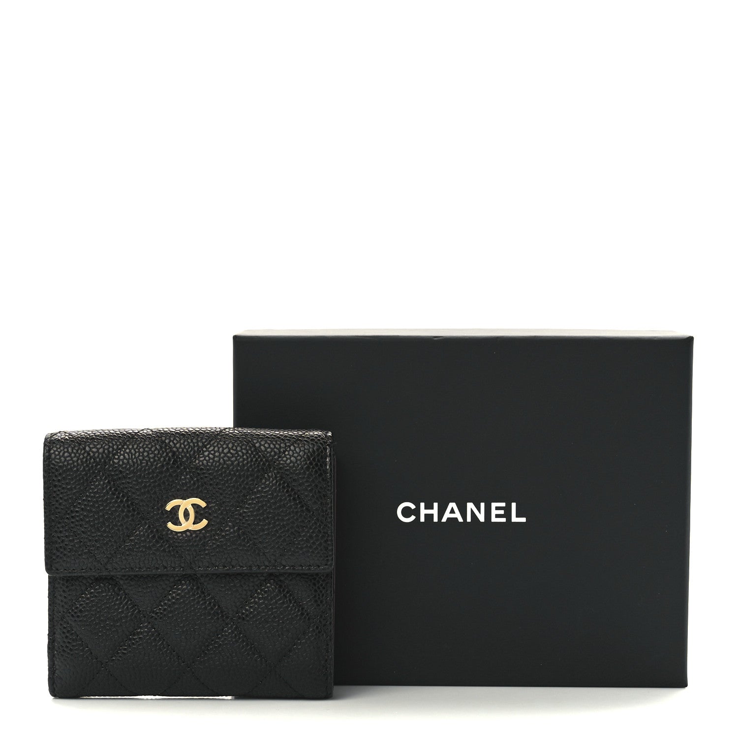 Chanel Caviar Quilted Compact French Flap Wallet Black 15 of 15