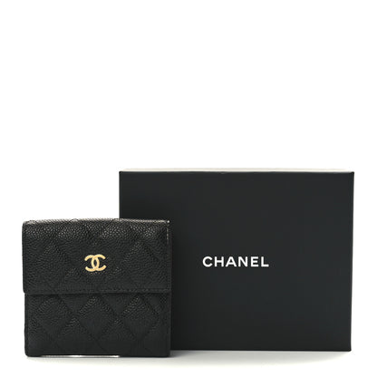 Chanel Caviar Quilted Compact French Flap Wallet Black 15 of 15